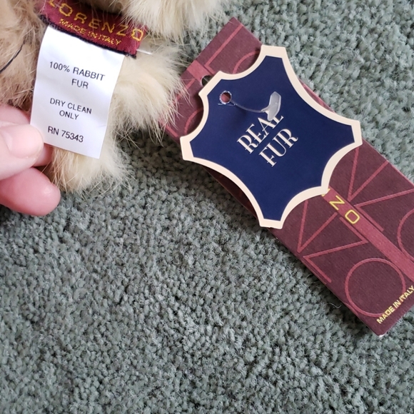 NWT Lorenzo rabbit fur scarf - Picture 3 of 3